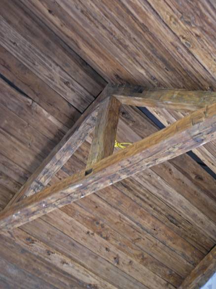 Mushroomwood Ceiling and Hand-Hewn Timbers